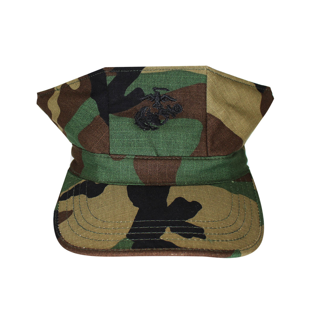 Tru Spec Stitched 8 Point Cover: Camouflage with Embroidered EGA Emblem