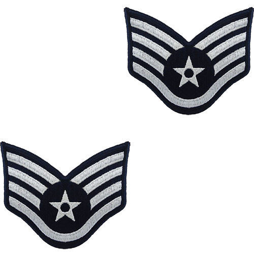 Air Force Embroidered Chevron: Staff Sergeant - small color