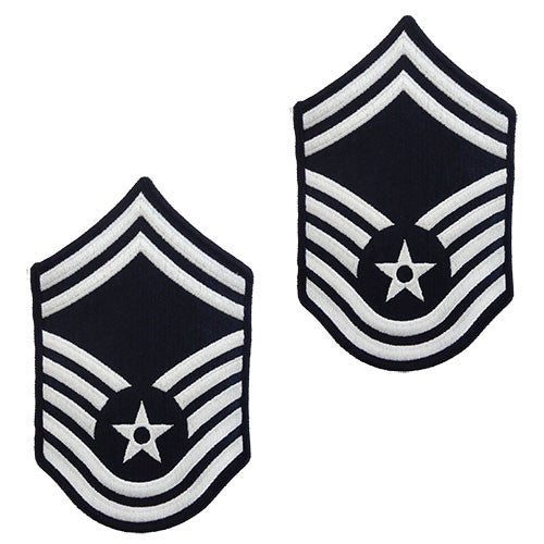 Air Force Embroidered Chevron: Senior Master Sergeant - small color