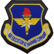 Air Force Patch: Air Education and Training Command - leather hook closure