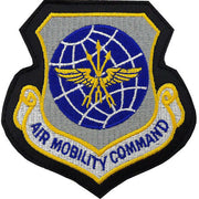 Air Force Patch: Air Mobility Command - leather with hook closure