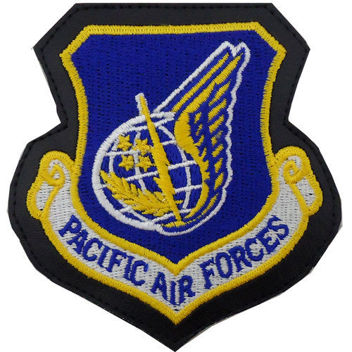 Air Force Patch: Pacific Air Forces - leather with hook closure