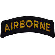 Army Embroidered Tab: Airborne - gold letters on black
