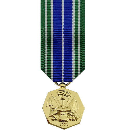 Miniature Medal- 24k Gold Plated: Army Achievement