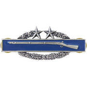 Army Badge: Combat Infantry Third Award - silver oxidized