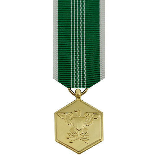 Miniature Medal- 24k Gold Plated: Army Commendation