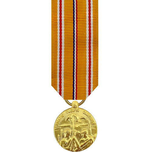 Miniature Medal- 24k Gold Plated: Asiatic Pacific Campaign