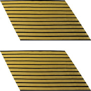 Army Service Stripe: Gold Embroidered on Blue - male, set of 11
