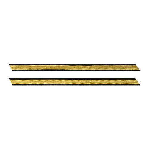 Army Service Stripe: Gold Embroidered on Blue - female, set of 1