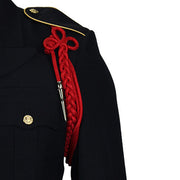 Army Shoulder Cord: 2720 Scarlet Red Rayon with Silver Tip