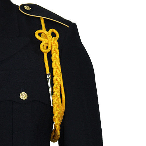 Army Shoulder Cord: 2720 Lite Gold Rayon with Silver Tip