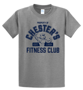 Chester's Fitness Club T-Shirt: Heather Gray, Ladies