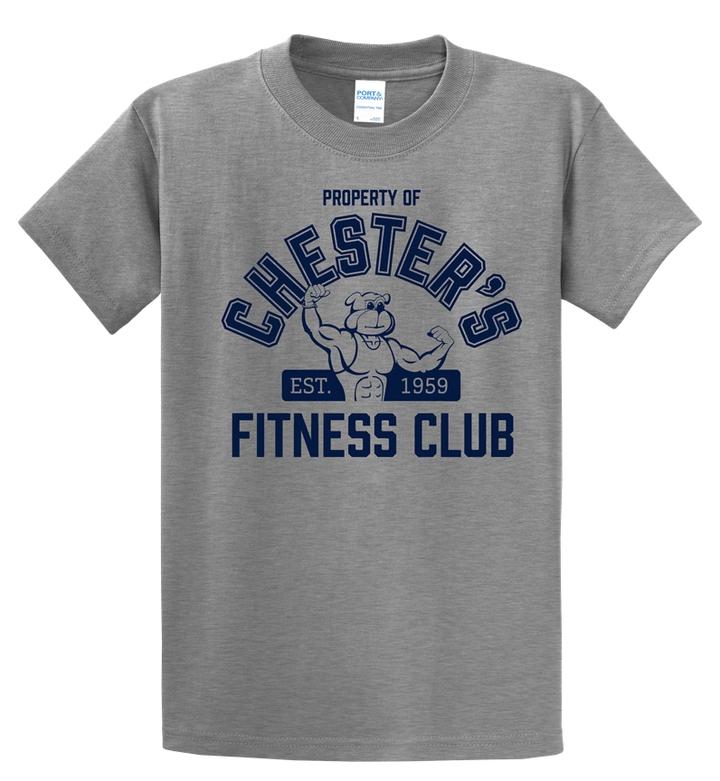 Chester's Fitness Club T-Shirt: Heather Gray, Youth
