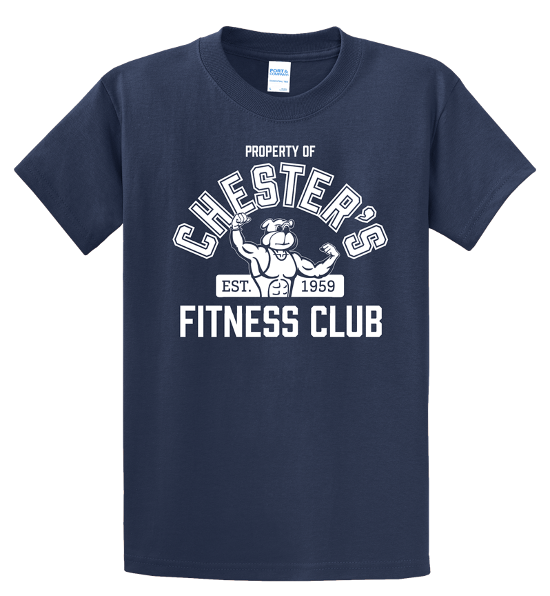 Chester's Fitness Club T-Shirt: Navy Blue, Ladies