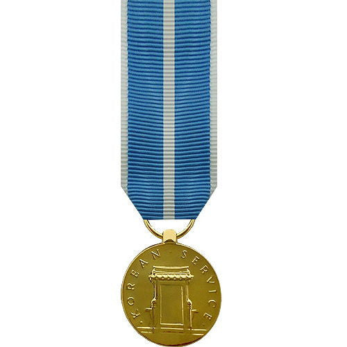 Miniature Medal: Korean Service - 24k Gold Plated