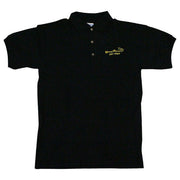 Young Marines Black Staff Polo Shirt Embroidered w/ Young Marines Swoosh Logo and Staff