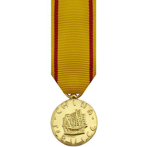 Miniature Medal- 24k Gold Plated: China Service Marine Corps