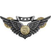 Badge: Combat Aircrew - regulation size oxidized finish