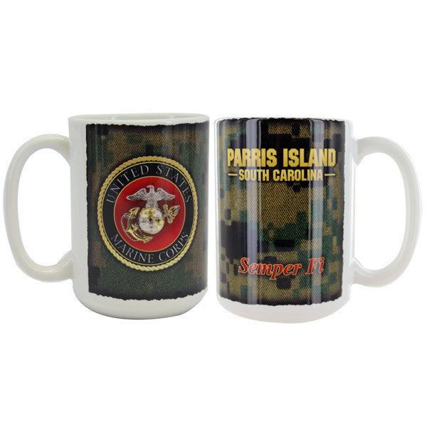 Marine Corps Mug -  Parris Island with Marine Corps seal