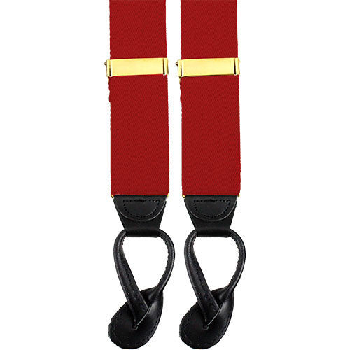 Army Suspenders: Engineer - leather ends