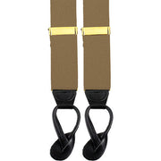 Army Suspenders: Quartermaster - leather ends