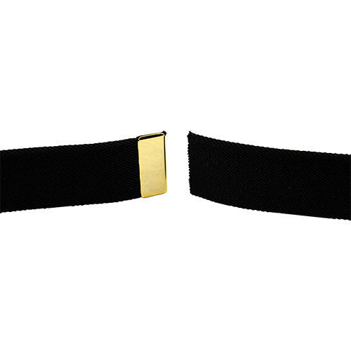 Army Belt: Black Elastic with 22k Gold Tip - male
