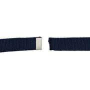Air Force Belt: Blue Cotton Web with Mirror Finish Tip