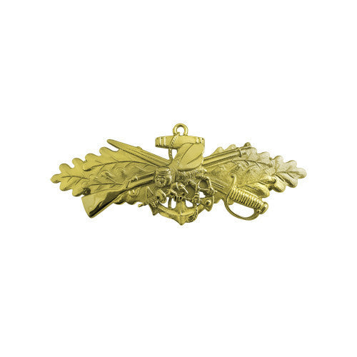 Navy Badge: Seabee Combat Warfare Special Officer - miniature, gold finish