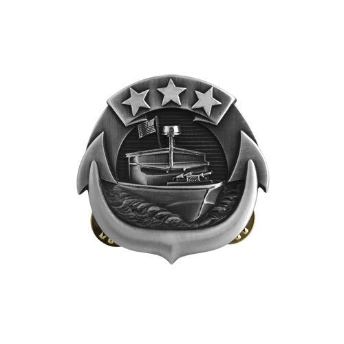 Navy Badge: Small Craft Enlisted - miniature, oxidized