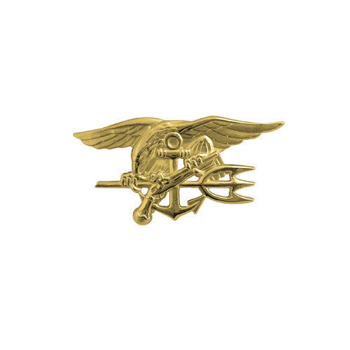 Navy Badge: Special Warfare - miniature, gold matte finish