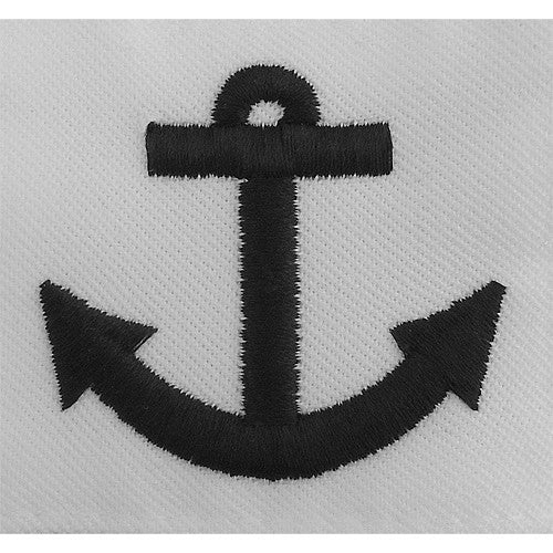 Navy Rating Badge: Seaman Apprentice - white CNT for dress uniforms