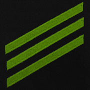 Navy E3 Rating Badge: Airman - green chevrons on blue serge