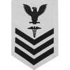 Navy E6 MALE Rating Badge: Hospital Corpsman - white
