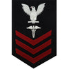 Navy E6 MALE Rating Badge: Hospital Corpsman - blue