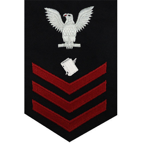 Navy E6 MALE Rating Badge: Personnelman - blue