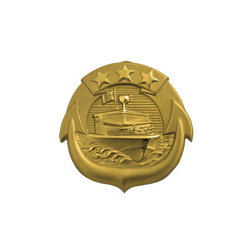 Navy Badge: Small Craft Officer - miniature, mirror finish