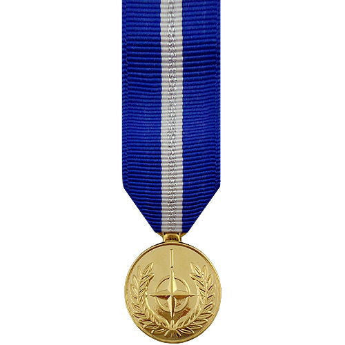 Miniature medal NATO Non-Article 5 Medal: All Balkans Operation - 24k Gold Plated