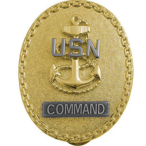 Navy ID Badge: Enlisted Advisor E7 Command CPO - regulation size