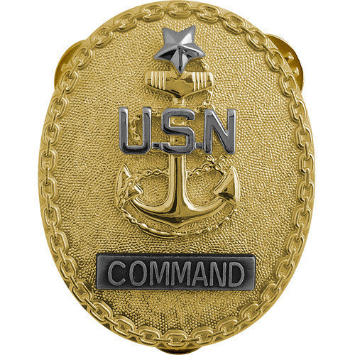 Navy ID Badge: Senior Enlisted Advisor E8 Command CPO - regulation size