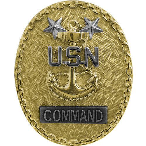Navy ID Badge: Master Enlisted Advisor E9 Command CPO - regulation size