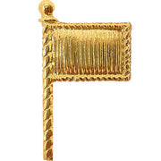 US Public Health Service PHS Metal Collar Device: Quarantine Flag - gold