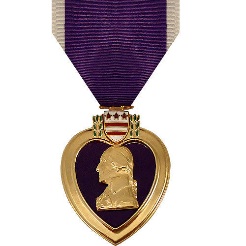 Full Size Medal: Purple Heart - 24k Gold Plated Anodized