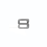 NO PRONG Ribbon Attachments: Letter S - silver