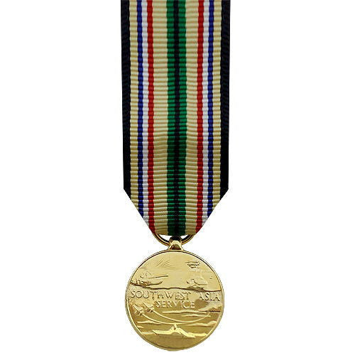 Miniature Medal: Southwest Asia Service - 24k Gold Plated
