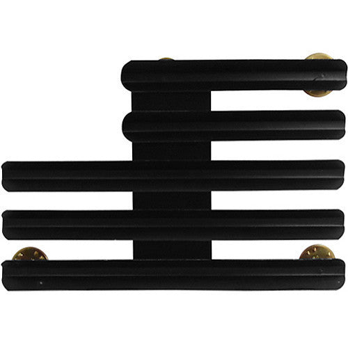 Ribbon Mounting Bar: Staggered - 13 ribbons ⅛ inch space black metal