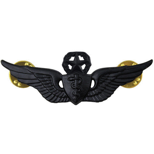 Army Badge: Master Flight Surgeon - regulation size, black metal