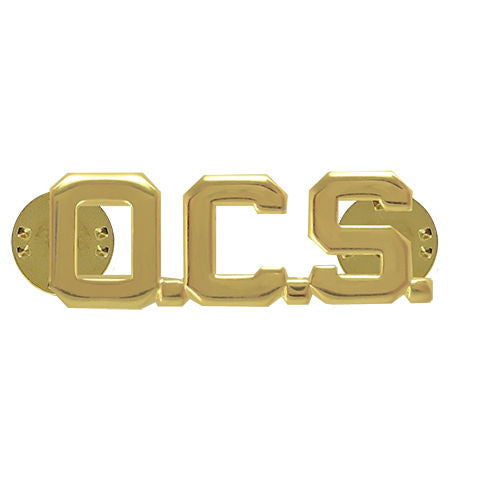 Army Officer Branch of Service Collar Device: OCS - 22k gold plated