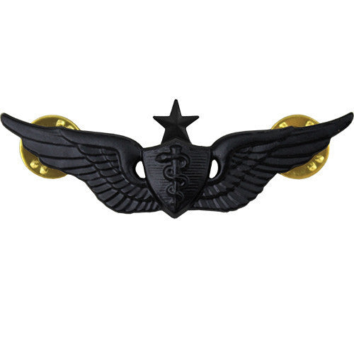 Army Badge: Senior Flight Surgeon - regulation size, black metal