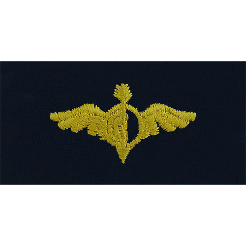 Navy Embroidered Collar Device: Aerographer - embroidered on coverall