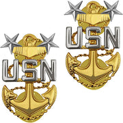 Navy Collar Device: E9 Chief Petty Officer: Master - clutch back